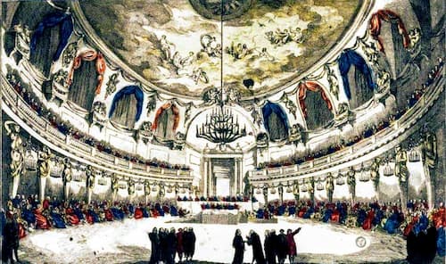 17世紀ヴェネチアのオペラ劇場　利用条件はウェブサイトで確認