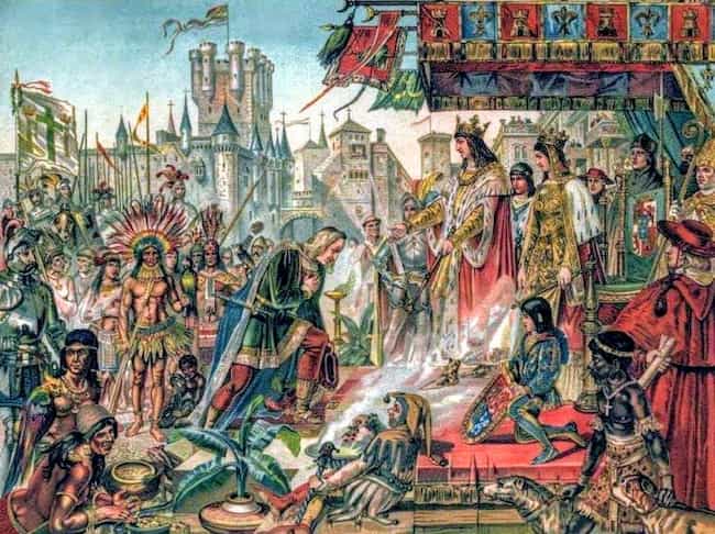 コロンブスがバルセロナでスペイン王に謁見　利用条件はウェブサイトで確認